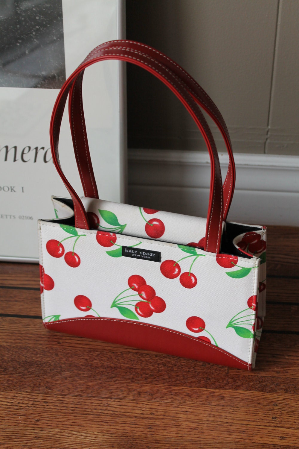 KATE SPADE Red Cherries and Cream Vintage Purse