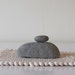 Zen Yoga Mindfulness Meditation Stacking Stones on a Natural Fiber Handwoven Mat, Office Desktop Bookcase Windowsill, Peace, Serenity Gift