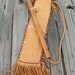 Reserved for Indigo Fringed leather flute bag Buckskin leather flute bag