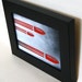 Drive By - RESERVED FOR RALANCT - Gun Smoke Bullets - Framed Original Mini - paint on plexiglass - 5x7 - red white black