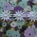 ONE yard 2" width White daisy trim (18 white daisies per yard )