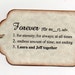 Custom Listing For Monika - 10 Personalized Wedding Tags / Favor Tags / Forever Definition / Escort Tags / Hang Tags / Vintage Style