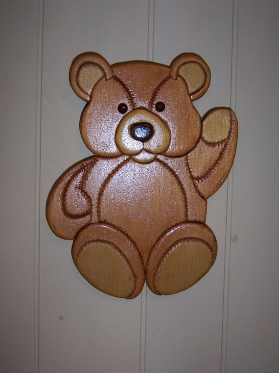hand stitched teddy bear