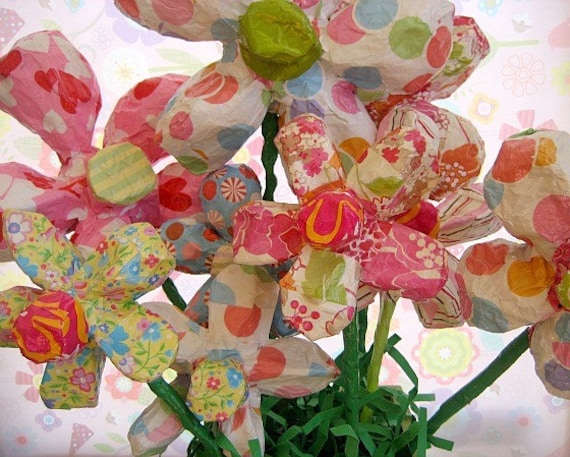 Paper Mache Flowers Made To Order Size Large