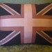Vintage Grosgrain Ribbon Union Jack Linen Pillow