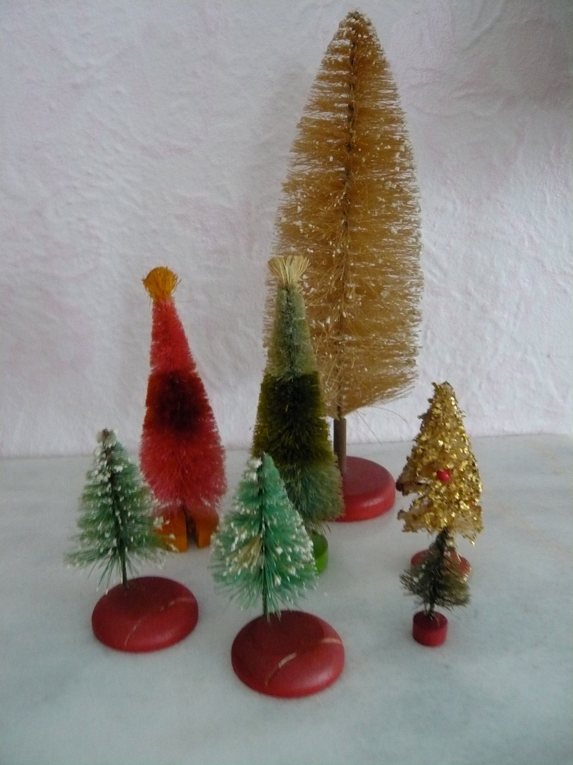 Vintage Bottle Brush Christmas Tree Collection