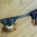 Steampunk Belly Dance Leather and Feather Hip Festival Belt Bag