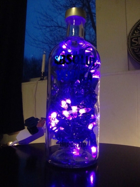 Custom Made Liquor Lamp Absolute bottle with by AmongNewHorizons