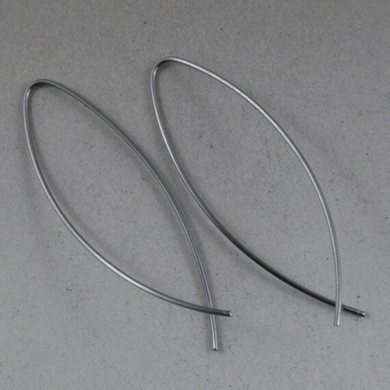 nickel free TITANIUM EARRINGS Elegant Simple Modern Curved