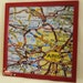 CLEARANCE Magnetic Board - Magnet Board - Dry Erase Magnetic Memo Board - Paris Map Design - Framed - includes matching magnets