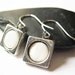 Mother of Pearl Earrings - Tibetan Silver, Cream, Ivory, Modern, Bridal, Wedding, Jewelry, Jewellery