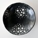 Small Spotted Ceramic Dish with Black and White Star Gazer Dots / Cosmic Tortilla 01 - "CLUSTER"