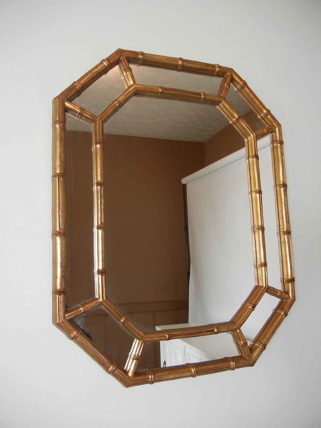 Vintage Faux Bamboo Mirror