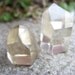 Set of 2 All Natural Polished Petite Citrine Quartz Crystal Points Point Healing Health