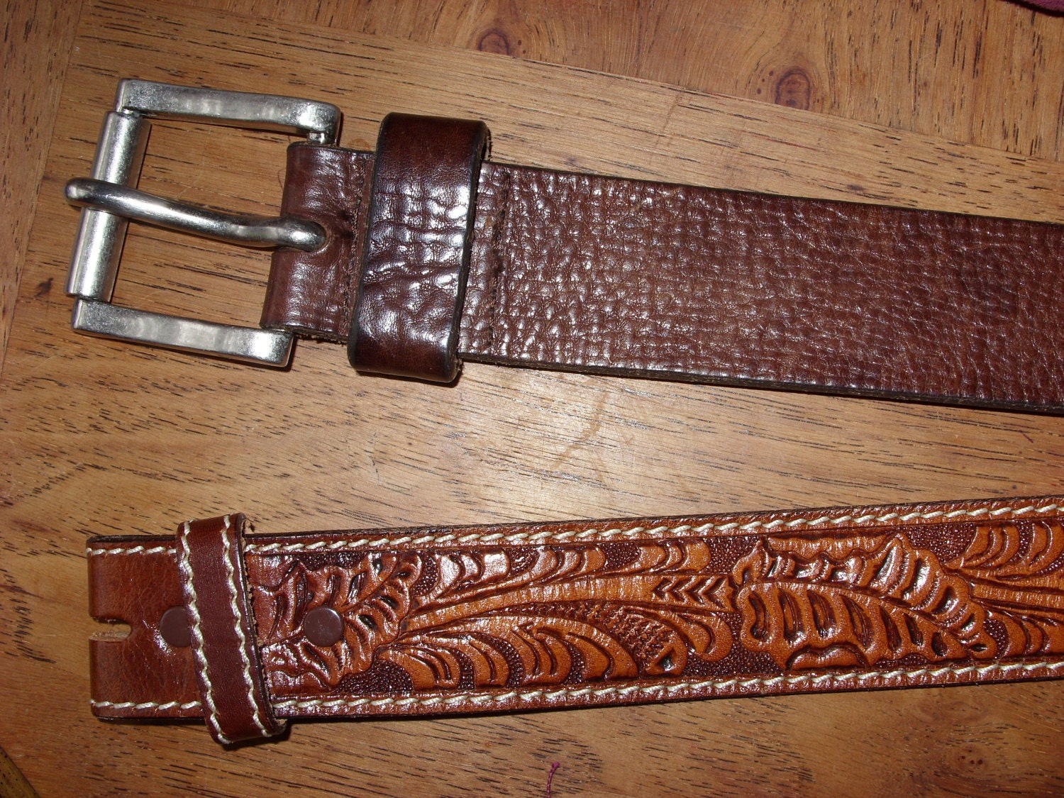 Destash Lot Of Leather Belts Cowboy Country Elvin Leaf Print