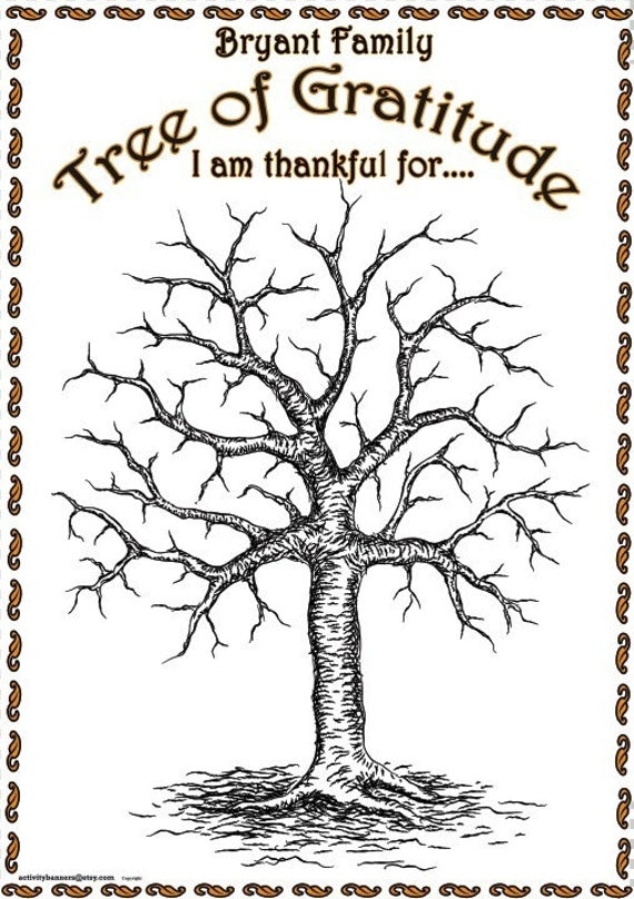 Tree of Gratitude by PartyOnaPoster on Etsy