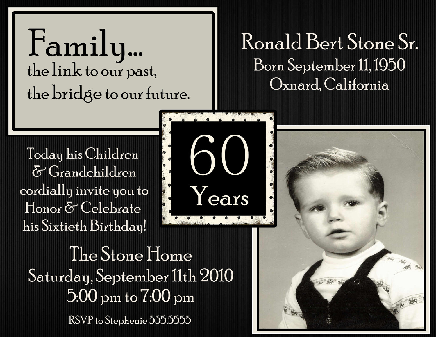 60Th Birthday Invitation Message 4