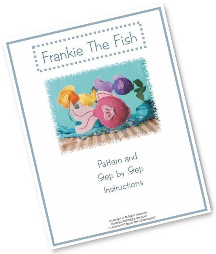 Felt Fish Pattern Fish Plushie PDF Felt by SquishyCuteDesigns