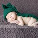 Baby Infant 1-3m dinosaur dragon crocodile alligator green hat. Infant Halloween costume Knit to order Made in Colorado Photo Prop