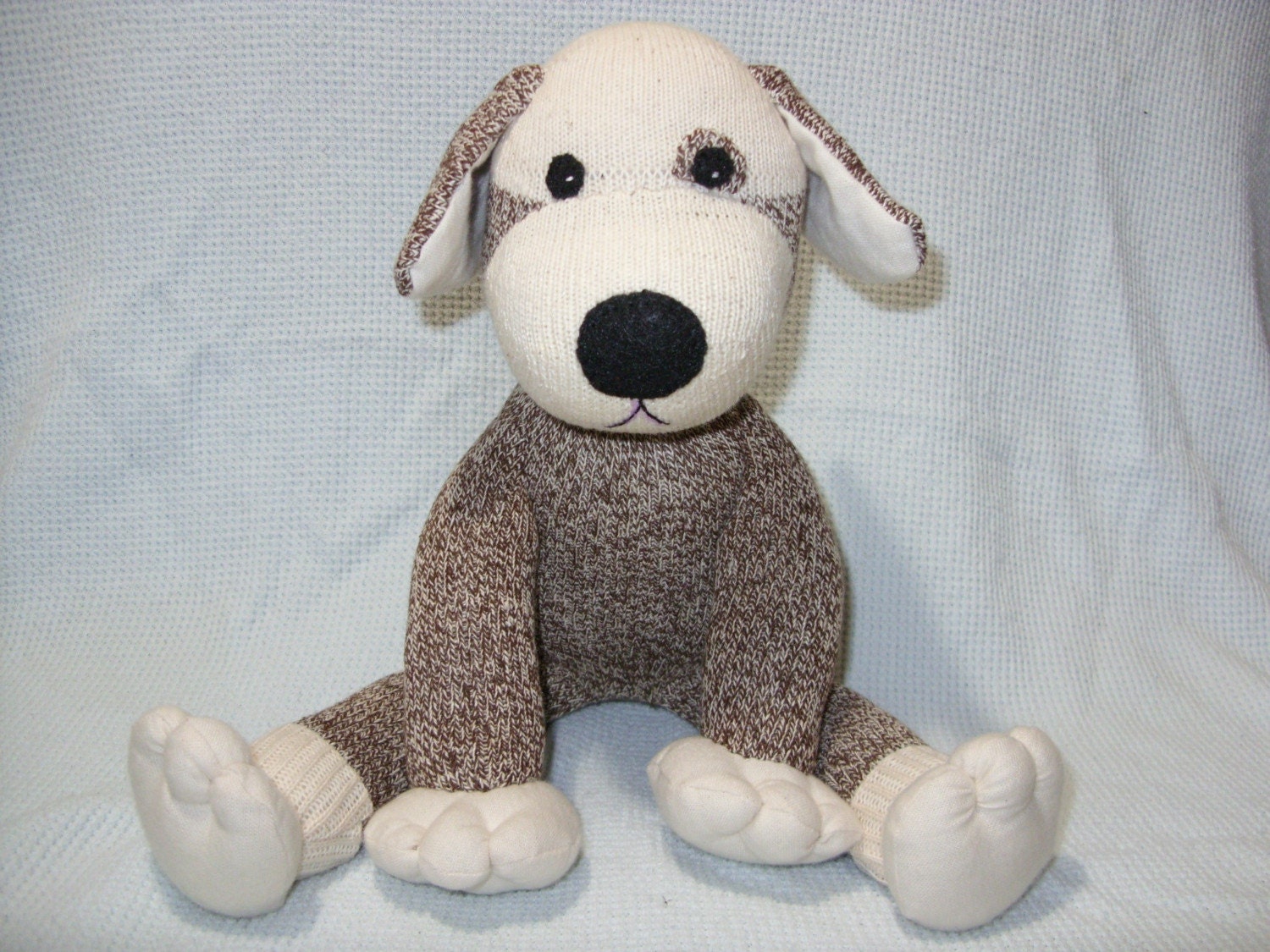 Sock Monkey Puppy Dog Vintage Nelson Red Heel Socks