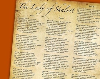 The Lady of Shalott - Tennyson and Waterhouse 10x8 prints