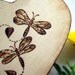 Ring bearer box -Heart of Dragonflies -personalizable woodburning