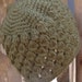 Crochet Popcorn Hat in Olive Green - SALE 50% OFF