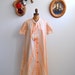 Vintage 1960s House Dress Dress - 60s Peach Trapeze Dress - The Louise