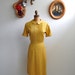 Vintage 1970s Mustard Dress - 70s does 30s - The Babette