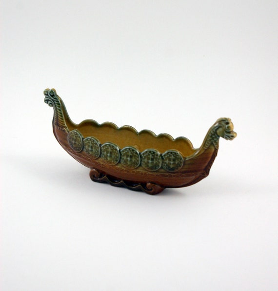 Wade Porcelain Viking Long Ship Bowl or Candy Dish