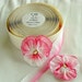 Small Pansy Hair Clip - Sweet Pink Vintage French Ribbon - Handmade