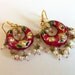 Jaipur Lac earrings,Hot Pink ,handmade ,vintage jewelry,Gold Earrings,Small bali Earrings,Jaipur Earrings,Rajasthan Vintage earrings