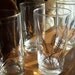 Vintage Crystal Fireking Tumblers Wheat Pattern with Gold Trim Set of 4