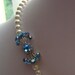 Bridal Swarovski Pearl Rhinestone Necklace, Light Sapphire Rhinestone (31H106)