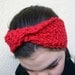 Clearance Red Chunky Twist Earwarmers/Headband
