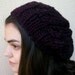 Deep Plum Super Chunky Knitted Slouchy Hat