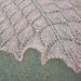 Blush Pink Hand Knitted Leaf Lace Mohair Shawl or Shawlette