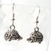 Hedgehog Antique Silver plated Earrings