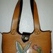 Hand Tooled Leather Bucket Bag with Butterfly and Flower Motif