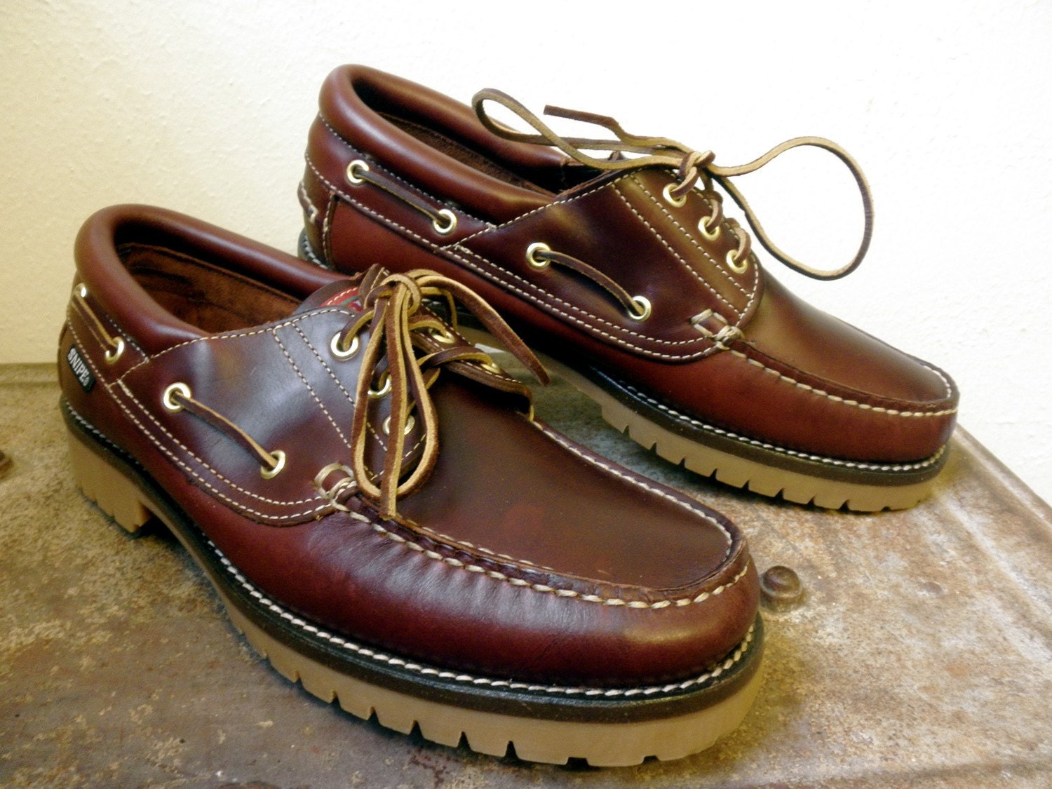 Men's High Quality Leather All Weather SNIPE Boat Shoes