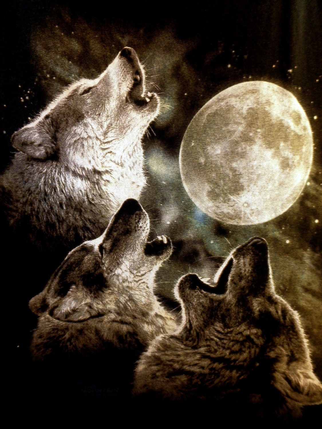 Wolves Howling at the Moon Tee by The Mountain