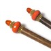 Orange Tangerine Hair Sticks, Hair Jewels