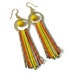 Chandelier Earrings, Colorful Jewelry, Yellow and Orange, Upcycled, Repurposed