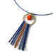 Mod Orange Blue Necklace Pendant