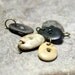 Engraved and Drilled Beach Stone Rock Jewelry- Eco Friendly Supplies- Pebble Bead Pendants with Hearts- An Allybeans Collection