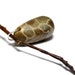 Petoskey Stone Jewelry Sterling Silver Pendant- Drilled Beach Pebble Petosky Supplies-"Worrier II" by Allybeans