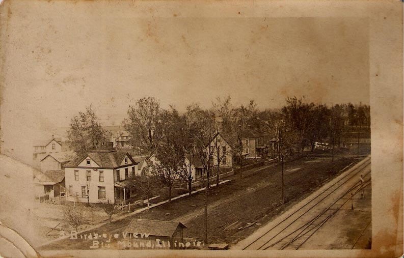 RPPC Aerial View Blue Mound Illinois IL 1912 by ImagesUnearthed