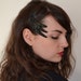 Reserved for Kari--Iridescent Olive Green Beaded Leaf Hairclip Slide for Women and Teens by Jill's Boutique