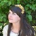 Beaded Headband, Gold Headband Metallic Beaded Sequin Flower Headband for women and teens by Jill's Boutique