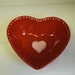 Valentine's Day - Deep Heart Ceramic Candy Bowl in Red and Pink